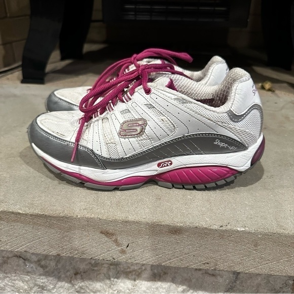 Skechers shape ups walking shoes size 7 white pink gray - Picture 12 of 14
